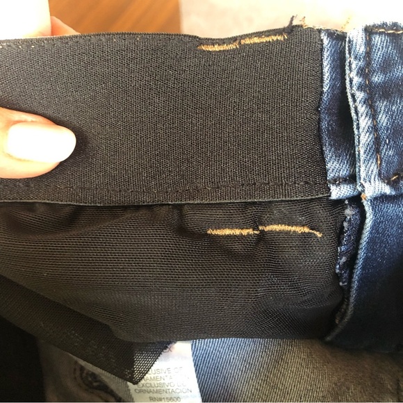 Democracy crop jean medium wash skinny extra stretch ab technology waist size 6 - Picture 5 of 8